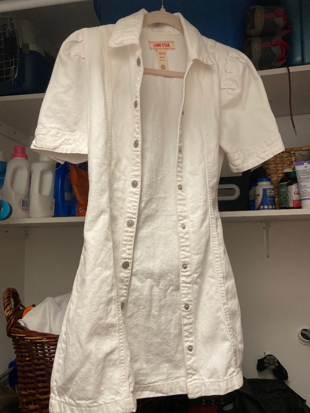 Lone Star White Dress Cotton NWOT XS